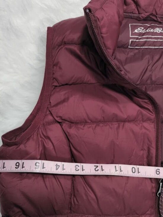 Eddie Bauer Utility CirrusLite Down Full Zip Vest Burgundy Women's Size Small - Picture 6 of 10